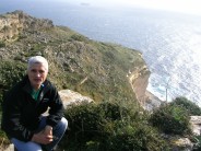 Nick Colton at the top of Dingli Cliffs, Malta.