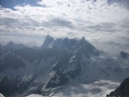 Clouds begin to gather over the Grandes Jorasses