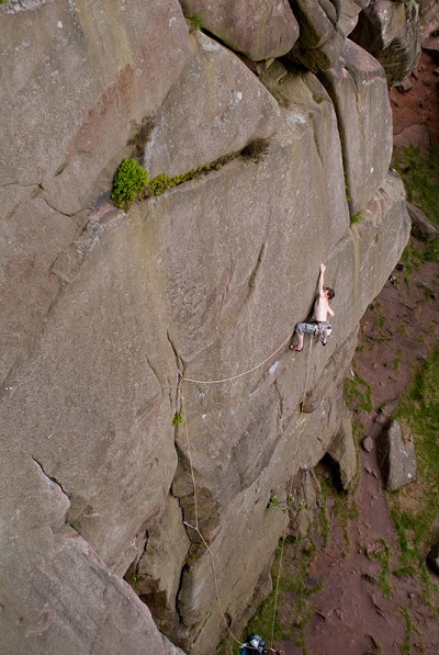 Stephen Horne on the Swan at the Roaches, E3 5c  © Horne Collection