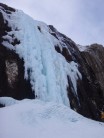 Carn Dearg Cascade / CIC Icefall - Andy Owen leading