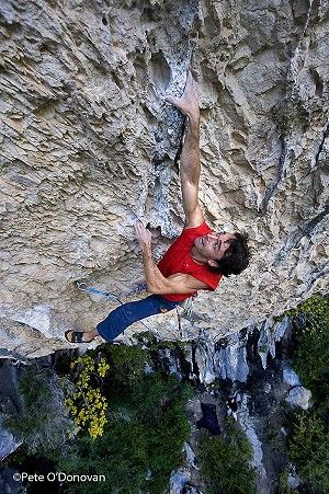 Alberto Nasarre — first ascensionist of Iron Man on the neighbouring F8c of Florida  © Pete O'Donovan