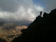 Eric high on Pinnacle Ridge on Skye