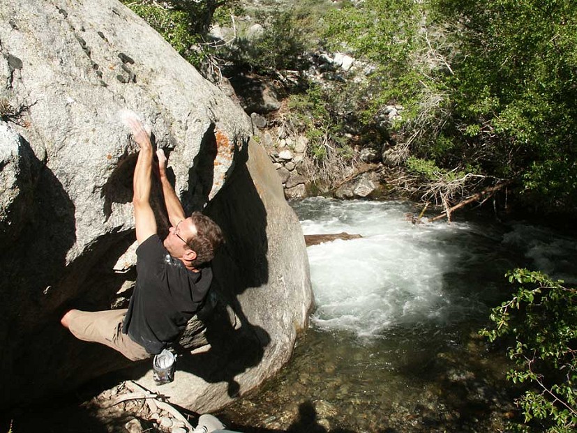 Rich McDade at Huerte Thicket by Pine Creek just outside of Bishop  © Mick Ryan