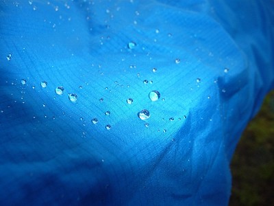 Impressive beading on the eVent fabric  © Viv Scott