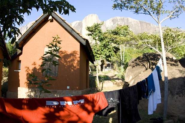 The bungalows of Camp Catta are within easy reach of the crags  © Jack Geldard