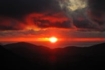 Sunset from Tryfan summit.