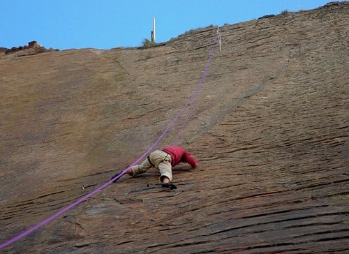 Dave Birkett in the upper runnel of 'Once Upon a Time in the Southwest' (E9)  © Alex Eve