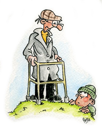 Wainwright Outliers Bagger  © Patch www.3rdmancartoons.co.uk
