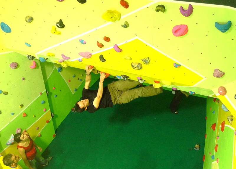 Some new bouldering at Kendal Wall, just the start of the redevelopment.  © Mick Ryan