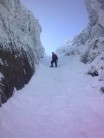 Topping out on Central Gully Great End -12 Deg