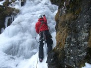 Arrow Chimney IV pitch 3 on Meall nan Tarmachan (Creag an Lochan) for Hughes Mountaineering