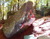 Bouldering in the wood.