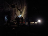 Night bouldering at Dinas Rock