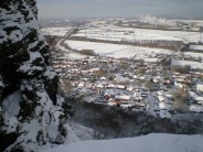 View of Helsby village from the hill