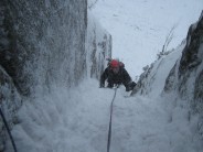 On the 2nd pitch on Raven Crag Gully