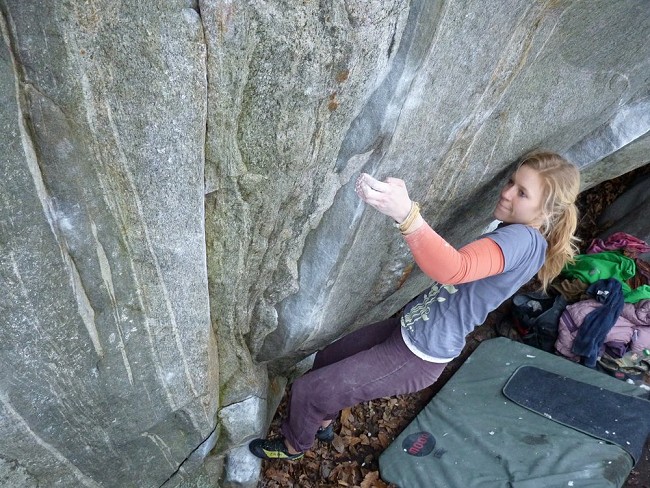 Mina Leslie-Wujastyk Marylin Monroe (8A) at Brione  © Beta Climbing Team Blog