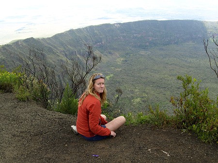Walking the crater rim of Mt Longonot in Kenya  © Shan Latcham