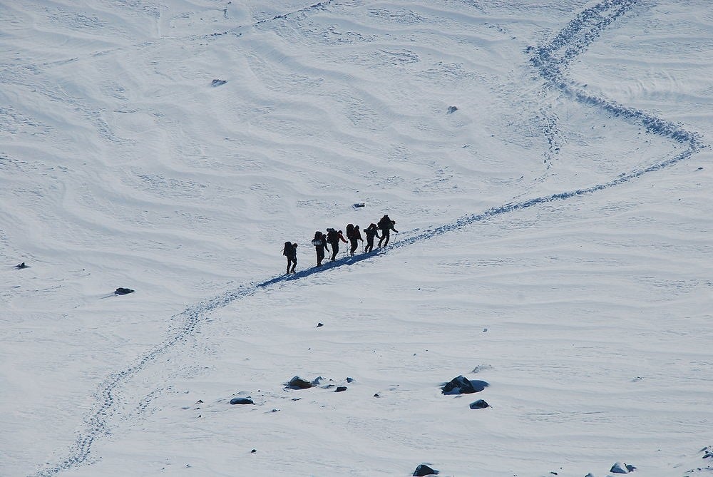 Heading towards Grand Culoir, Mt Blanc  © calofil