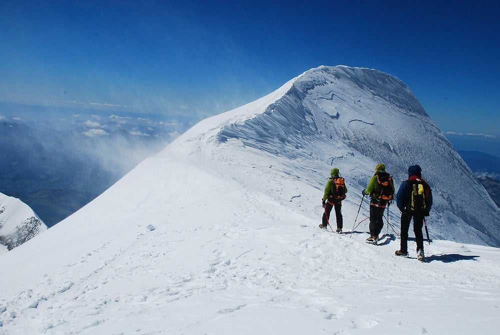 Descending from Mt Blanc  © calofil