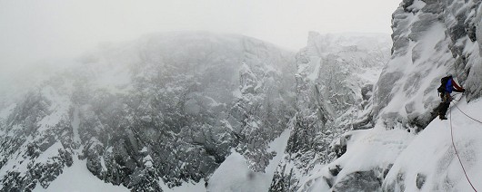 Failing to find gear on a very iced up eastern traverse.  © heist182