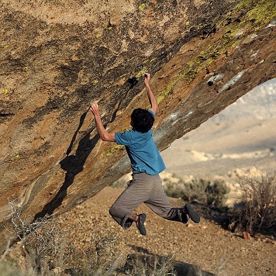 Paul Robinson on Lucid dreaming, 8C+, Buttermilks  © Wills Young