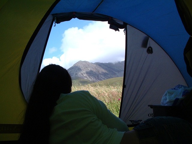 View from my tent at Glenbrittle campsite photo: Dominion  © Dominion