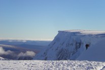 Aonach Mor gully climber