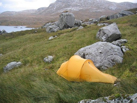 Base camp in the boulders  © Pete Rhodes