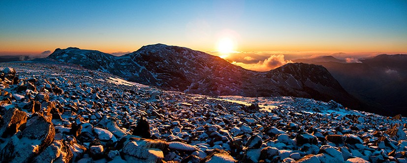 Sunset from Great End summit  © sheep