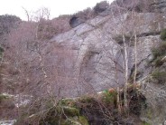 Meig Crag - Far Left Hand Side - On a rainy February Day.