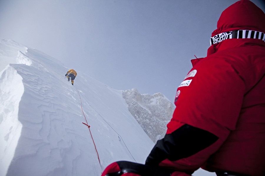 Heading to the summit of Gasherbrum II in winter  © Cory Richards