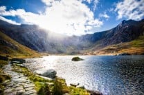 Cwm Idwal, the walk in on a glorious day... until the storm clouds rolled in, that is!