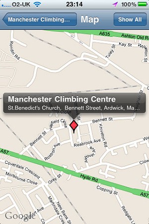 A map to get there  © UKClimbing limited