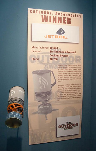 ISPO February 2011 - JetBoil, winner in Accessories  © Alan James