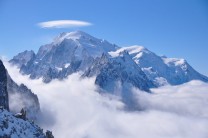 Lenticular cloud over Mt Blanc