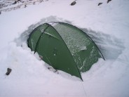 Winter camping on Ben Nevis.