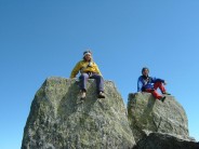 Arno and Steff on the summit of Tryfan
