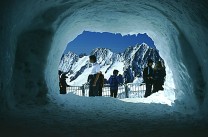 Ice tunnel at the Aiguille du Midi