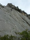 I climbing on Super Galleta, Cotos Medios.