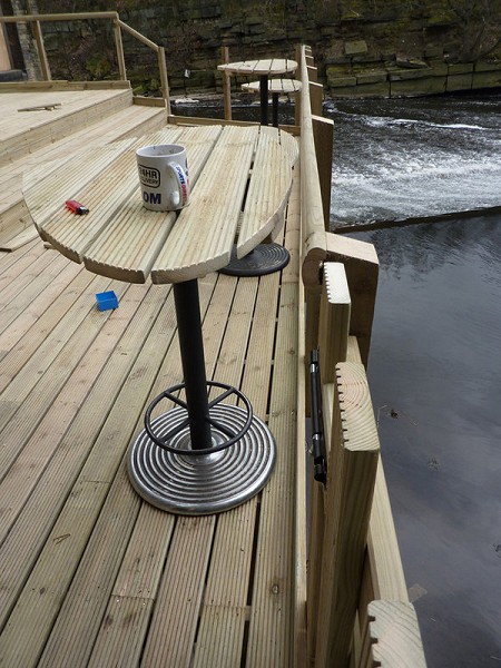The Rokt deck overlooking the river  © rokt