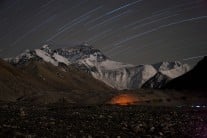 1 hour long exposure, North Face Everest