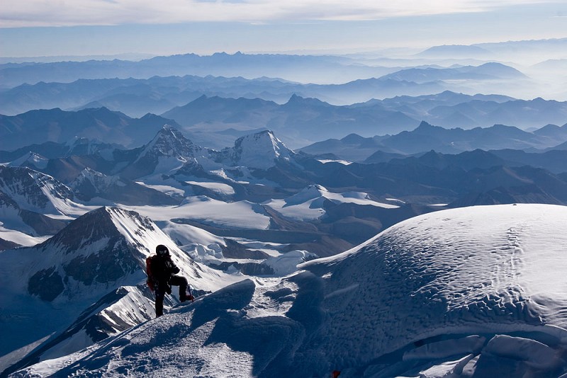 Tim Mosedale just below the summit of Everest, 2005  © Ice Nine