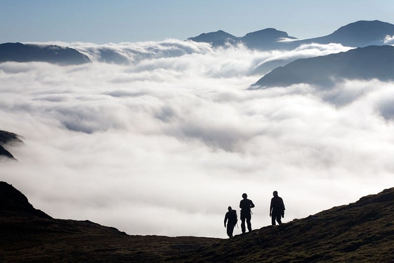 Looking across to Bowfell from Hindscarth above the inversion  © Ice Nine