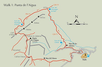 Route map - Punta de l'Aigua