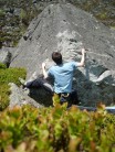 bouldering in Glen Clova