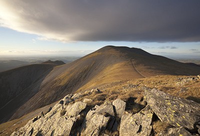 Grey Crags and Skiddaw, October 2010  © Fran Halsall