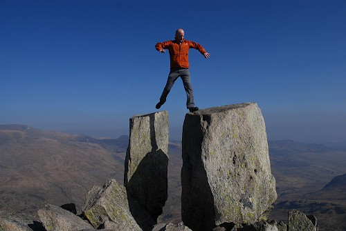 Making the Jump from Adam to Eve on Tryfan gains you the freedom of the mountains for a day.  © Mark Reeves