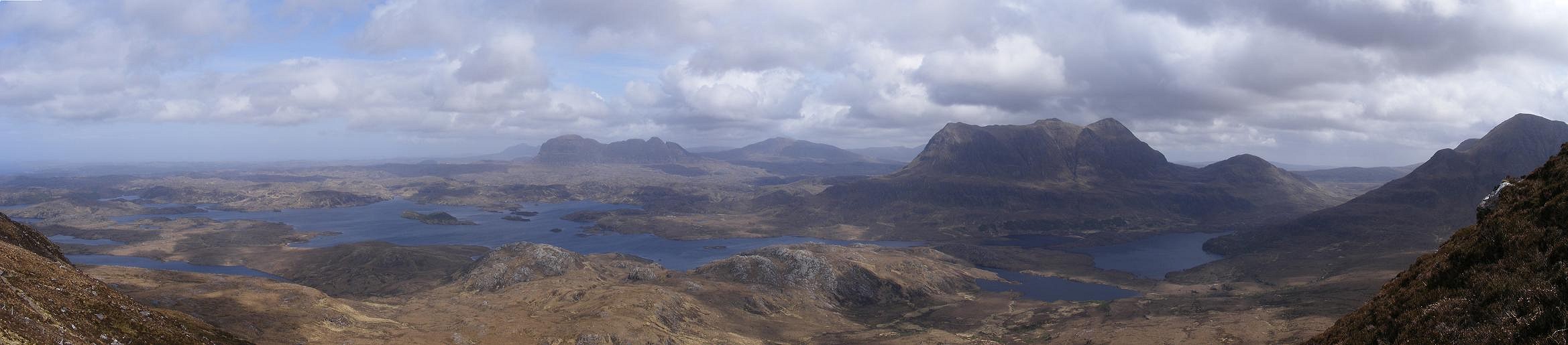Panorama from rear of Stac Pollaidh  © Bluesman