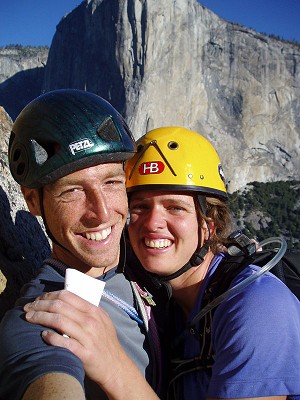 Me and Jenny climbing in Yosemite  © Bruno Marks