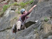 Paul leading the final pitch of Right Hand Route